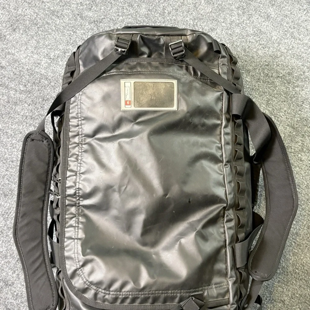 The North Face Duffel Bag Base Camp Black Convertible Adjustable Strap Shoulder